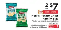 ShopRite Herr’s Potato Chips Family Size offer