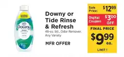 ShopRite Downy or Tide Rinse & Refresh offer