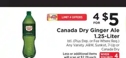 ShopRite Canada Dry Ginger Ale offer