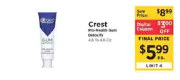 ShopRite Crest Pro Health Gum Detoxify offer