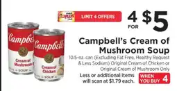 ShopRite Campbell's Cream of Mushroom Soup offer
