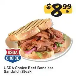 Winn Dixie USDA Choice Beef Boneless Sandwich Steak offer