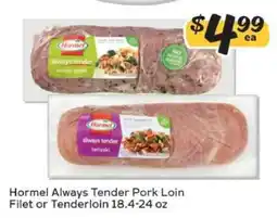 Winn Dixie Hormel Always Tender Pork Loin Filet or Tenderloin offer