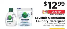 ShopRite Seventh Generation Laundry Detergent offer