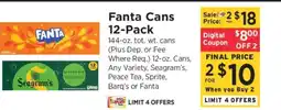 ShopRite Fanta Cans 12-Pack offer