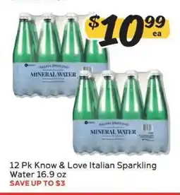 Winn Dixie 12 Pk Know & Love Italian Sparkling Water offer