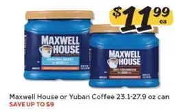 Winn Dixie Maxwell House or Yuban Coffee offer