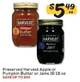 Winn Dixie Preserved Harvest Apple or Pumpkin Butter or Jams offer