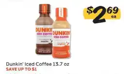 Winn Dixie Dunkin' Iced Coffee offer