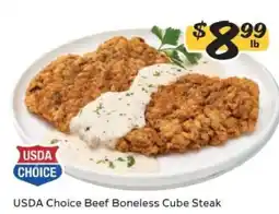 Winn Dixie USDA Choice Beef Boneless Cube Steak offer