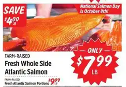 Rouses Fresh Whole Side Atlantic Salmon offer