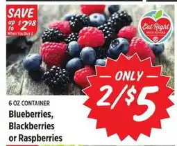 Rouses Blueberries, Blackberries or Raspberries offer