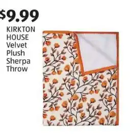 Aldi KIRKTON HOUSE Velvet Plush Sherpa Throw offer