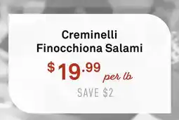 Standard Market Creminelli Finocchiona Salami offer