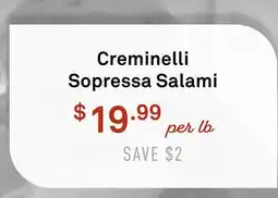 Standard Market Creminelli Sopressa Salami offer