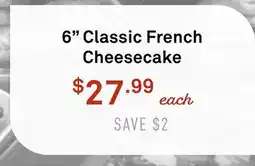 Standard Market 6 Classic French Cheesecake offer