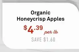 Standard Market Organic Honeycrisp Apples offer