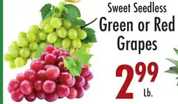 Garden Fresh Market Sweet Seedless Green or Red Grapes offer