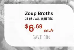 Standard Market Zoup Broths offer