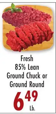Garden Fresh Market Fresh 85% Lean Ground Chuck or Ground Round offer