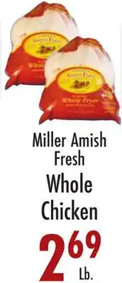 Garden Fresh Market Miller Amish Fresh Whole Chicken offer