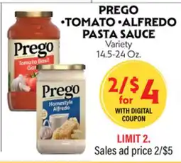 La Chiquita Food Market PREGO TOMATO • ALFREDO PASTA SAUCE offer
