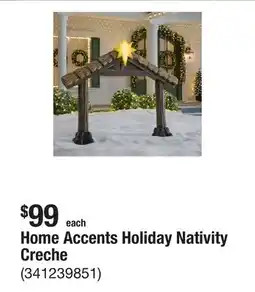 The Home Depot Home Accents Holiday Nativity Creche offer