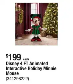 The Home Depot Disney 4 FT Animated Interactive Holiday Minnie Mouse offer