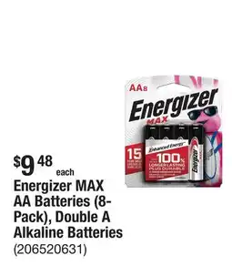 The Home Depot Energizer MAX AA Batteries (8-Pack), Double A Alkaline Batteries offer