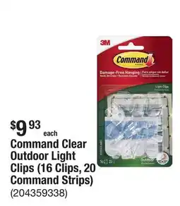 The Home Depot Command Clear Outdoor Light Clips (16 Clips, 20 Command Strips) offer