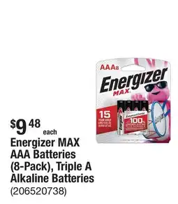 The Home Depot Energizer MAX AAA Batteries (8-Pack), Triple A Alkaline Batteries offer