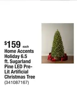 The Home Depot Home Accents Holiday 6.5 ft. Sugarland Pine LED Pre-Lit Artificial Christmas Tree offer