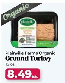 Roche Bros Plainville Farms Organic Ground Turkey offer