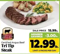Roche Bros Certified Angus Beef Tri Tip Steak offer