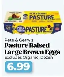 Roche Bros Pete & Gerry's Pasture Raised Large Brown Eggs offer