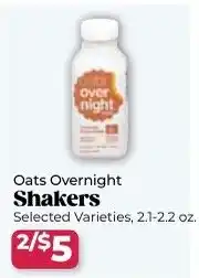 Roche Bros Oats Overnight Shakers offer