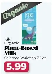 Roche Bros Kiki Organic Plant-Based Milk offer