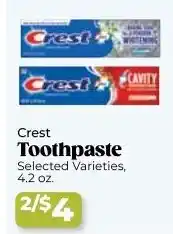 Roche Bros Crest toothpaste offer