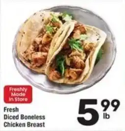 Randalls Fresh Diced Boneless Chicken Breast offer