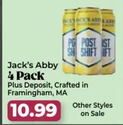 Roche Bros Jack's Abby 4 Pack offer