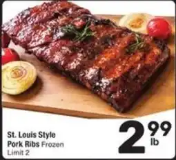Randalls St. Louis Style Pork Ribs Frozen offer