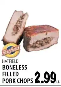 Hatfield boneless filled pork chops