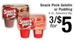 Harvest Foods Snack Pack Gelatin or Pudding offer