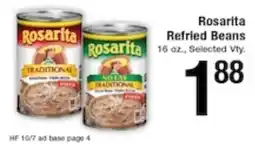 Harvest Foods Rosarita Refried Beans offer