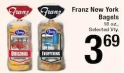 Harvest Foods Franz New York Bagels offer