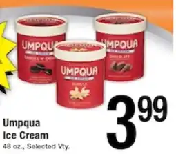 Harvest Foods Umpqua ice cream offer