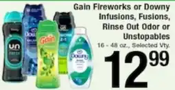 Harvest Foods Gain Fireworks or Downy Infusions, Fusions Rinse Out Odor or Unstoppables offer