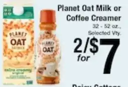 Harvest Foods Planet Oat Milk or Coffee Creamer offer