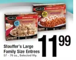 Harvest Foods Stouffer's Large Family Size Entrees offer