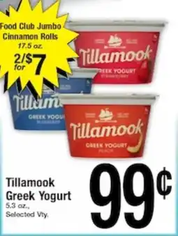 Harvest Foods Tillamook Greek Yogurt offer